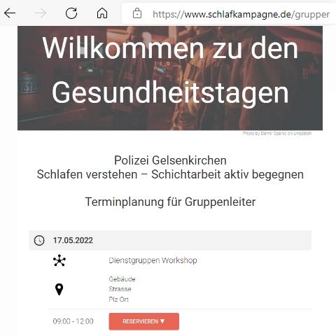 Screenshot Gruppentermine